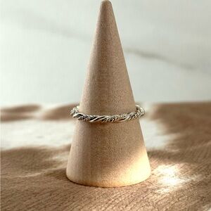 Sterling silver twisted stacking ring